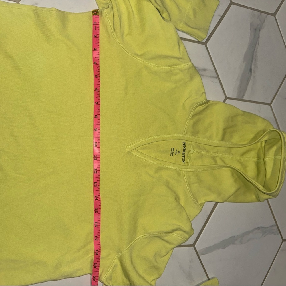 Pendleton Hoodie Adult XL Yellow‎ Sweatshirt Long Sleeve V-Neck Cotton Womens - Picture 3 of 6